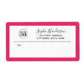 Étiquette Ajouter un logo personnalisé Calligraphie de bordu (Devant)