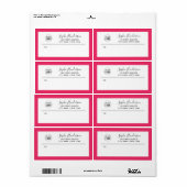 Étiquette Ajouter un logo personnalisé Calligraphie de bordu (Feuille entière)