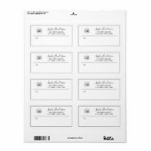 Étiquette Ajouter un logo - Zone noire - Adresse de retour (Feuille entière)