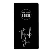 Étiquette Ajouter un Merci de script de logo Emballage coule (Devant)