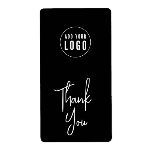 Étiquette Ajouter un Merci de script de logo Emballage coule (Devant)