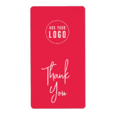 Étiquette Ajouter un Merci de script de logo Emballage coule (Devant)