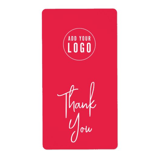 Étiquette Ajouter un Merci de script de logo Emballage coule (Devant)