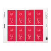 Étiquette Ajouter un Merci de script de logo Emballage coule (Feuille entière)