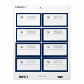 Étiquette Ajouter une adresse de retour de frontière personn (Feuille entière)