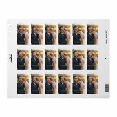 Étiquette Ajouter une adresse de retour verticale photo (Feuille entière)