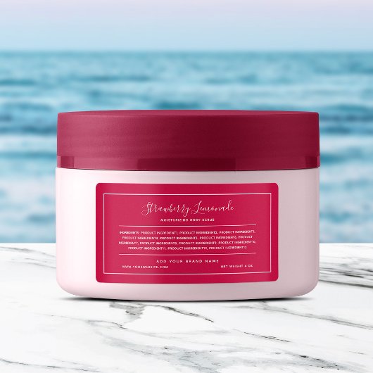 Étiquette Ajouter une bordure blanche des ingrédients de cou