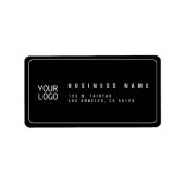 Étiquette Ajouter votre adresse de retour Modèle Logo (Devant)