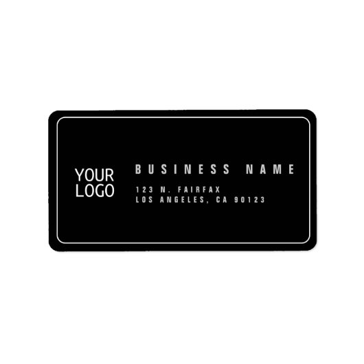 Étiquette Ajouter votre adresse de retour Modèle Logo (Devant)