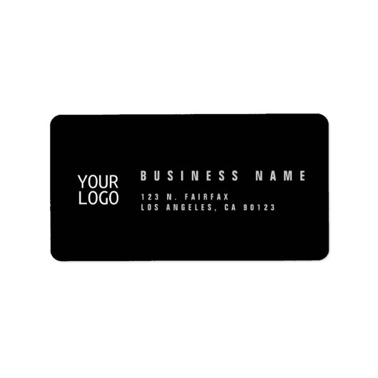 Étiquette Ajouter votre adresse de retour Modèle Logo (Devant)