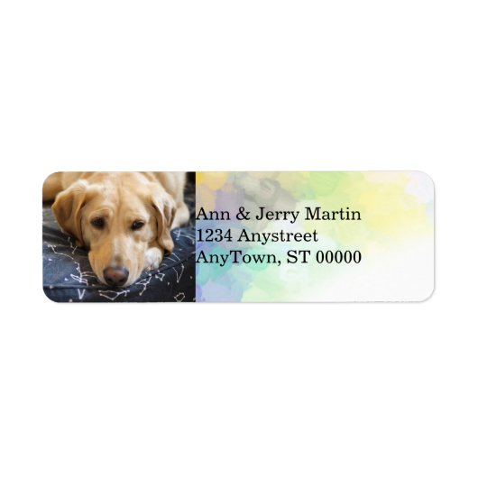 Étiquette ajouter votre chien photo avec aquarelle et texte  (Devant)