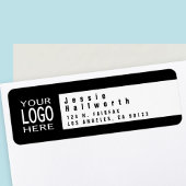 Étiquette Ajouter votre logo | Adresse de retour moderne sty