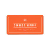 Étiquette Ajouter votre logo Bordure et lignes blanches Coul (Devant)