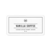 Étiquette Ajouter votre logo Bordure et lignes noires Étique (Devant)