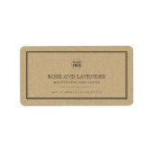 Étiquette Ajouter votre logo Classic Grey Bordure Kraft Prod (Devant)