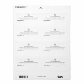 Étiquette Ajouter votre logo personnalisé Adresse profession (Feuille entière)