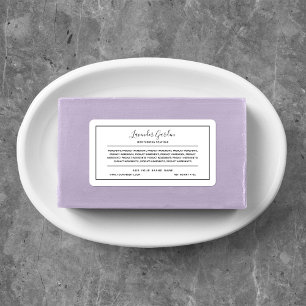 Étiquette Ajouter votre marque Black Border Ingredients List
