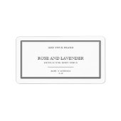 Étiquette Ajouter votre marque Classic Black Border Étiquett (Devant)