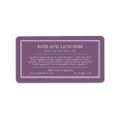 Étiquette Ajouter Votre Marque Classique Ingrédients Couleur (Devant)