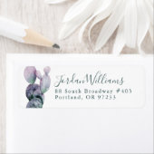 Étiquette Ajoutez votre nom | Cactus pourpres (En situation)