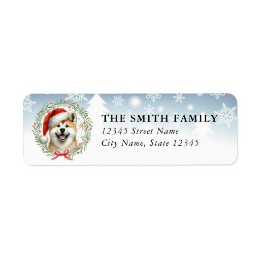 Étiquette Akita Dog Return Address Labels (Devant)