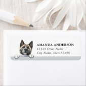 Étiquette Akita Dog Return Address Labels (En situation)