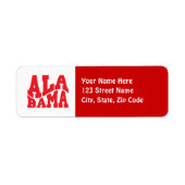 Étiquette Alabama (Devant)