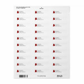 Étiquette Alabama de forme rouge foncé (Feuille entière)