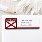Étiquette Alabama Drapeau personnalisé Adresse de retour (En situation)