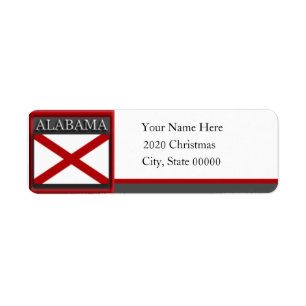 Étiquette Alabama Drapeau personnalisé Adresse de retour