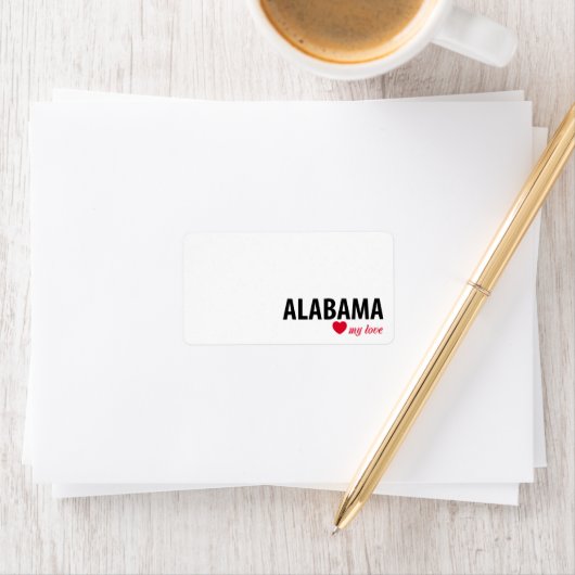Étiquette Alabama mon amour (En situation)