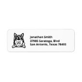 Étiquette ALASKAN MALAMUTE | Image de l'adresse de retour (Devant)