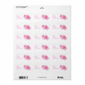 Étiquette Albino rose mignon Axolotl (Feuille entière)