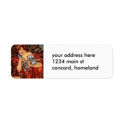 Étiquette Alfons Mucha Perfecta (Devant)