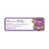 Étiquette Alice au pays des merveilles Cheshire violet Chat (Devant)