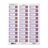 Étiquette Alice au pays des merveilles Cheshire violet Chat (Feuille entière)