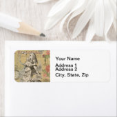 Étiquette Alice au pays des merveilles Flamant rose classiqu (En situation)