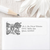 Étiquette Alice dans la porte (En situation)