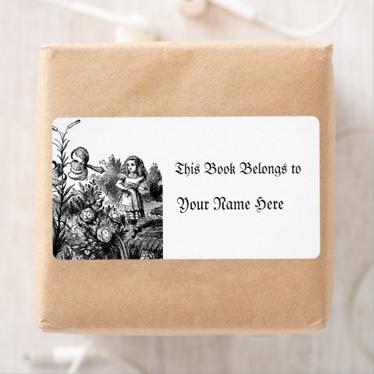 Étiquette Alice dans le jardin (En situation)