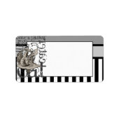 Étiquette Alice In Wonderland Caterpillar Grunge (Devant)