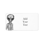 Étiquette Alien gris (Devant)