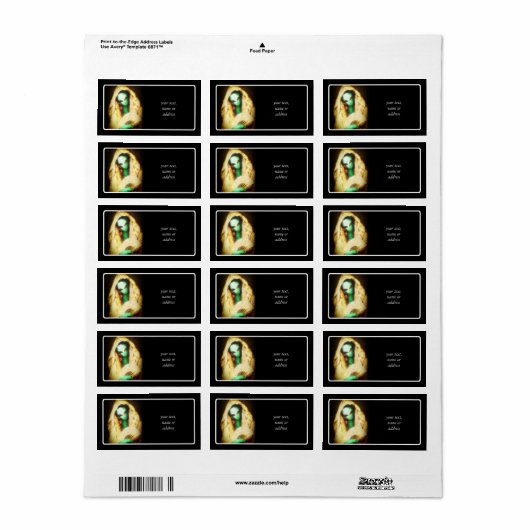 Étiquette Alien portant une dentelle (Feuille entière)