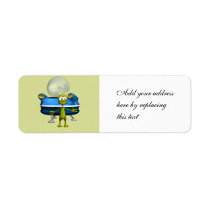 Étiquette Alien UFO Espace Dessin Animé Mignon Personnalisé