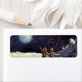 Étiquette Aliens astronautes de science-fiction vintage sur (En situation)