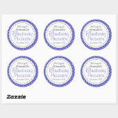 Étiquette alimentaire à confiture de bleuets ronds (Feuille)