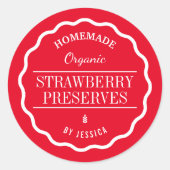 Étiquette alimentaire à la confiture de conserves  (Devant)