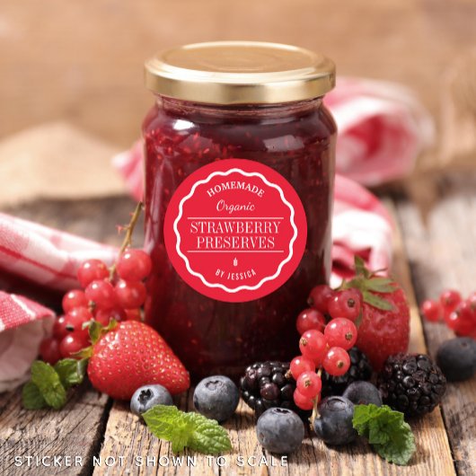 Étiquette alimentaire à la confiture de conserves 