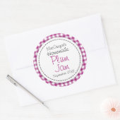 Étiquette alimentaire à la confiture de prune rond (Enveloppe)