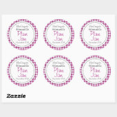 Étiquette alimentaire à la confiture de prune rond (Feuille)