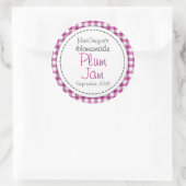 Étiquette alimentaire à la confiture de prune rond (Sac)